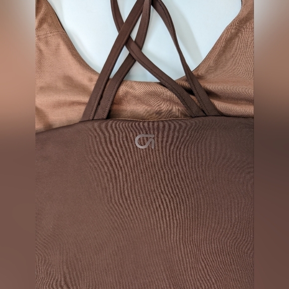 GAP Teen Sports Bra Chocolate Brown Moisture Wicking Performance Active Size 12 - Picture 5 of 9